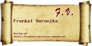 Frenkel Veronika névjegykártya